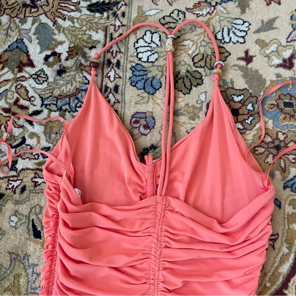 ALC ruched Allegra dress in orange - Picture 4 of 7